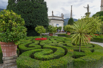 The garden of Bella island on lake Maggiore, Italy