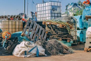 Random harbour and boat equipment for the fishing industry