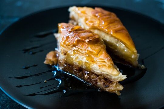 Homemade Turkish Dessert Organic Baklava with Honey