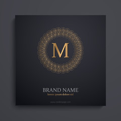 luxury art deco golden classic linear monochrome minimal hipster geometric vintage vector monogram, frame , border , label for your logo badge or crest