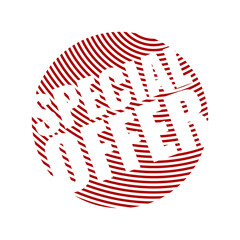 red vector banner special offer