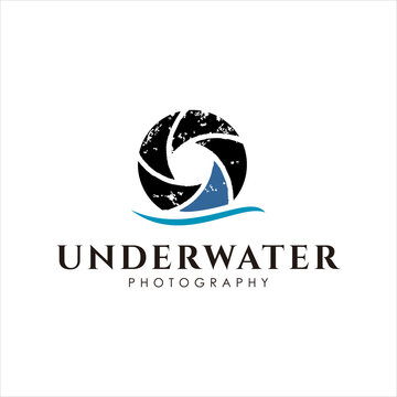photography logo shutter simple rustic photography icon with shark fin design template 