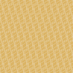 Abstract Geometric Background, Seamless Pattern. Color in the Image: Gold, White. Suitable for design Book Cover, Poster, Wallpaper, Invitation, Cards. Vector.