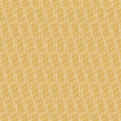 Abstract Geometric Background, Seamless Pattern. Color in the Image: Gold, White. Suitable for design Book Cover, Poster, Wallpaper, Invitation, Cards. Vector.