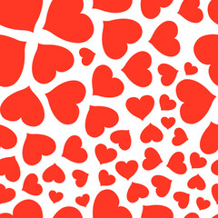 pink hearts pattern vector illustration 