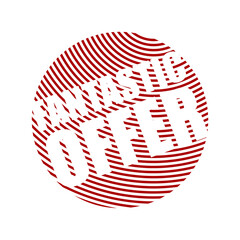 red vector banner fantastic offer