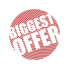 red vector banner biggest offer