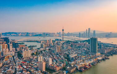 Aerial scenery in the Macao Special Administrative Region of China