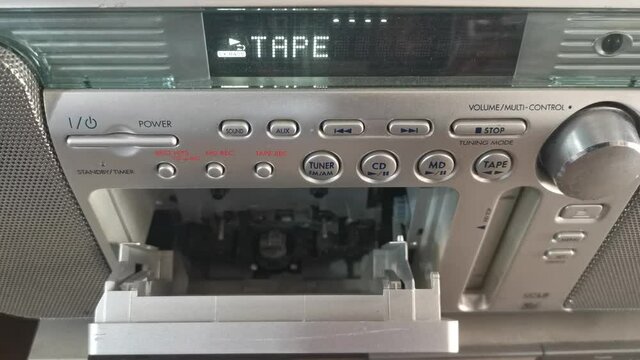 Retro listen to music for the old tape cassette player