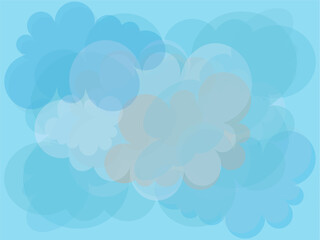 Pattern cloud blue vector illustration