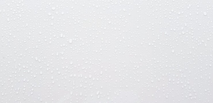 Raining or water drop on gray or white stainless steel wall for background  - Abstract wallpaper concept 