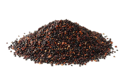Pile of black quinoa seeds