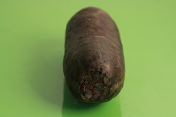 the morcilla is a sausage based on coagulated and cooked blood