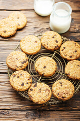 Sweet cookies with chocolate
