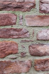 mur pierres rouges 