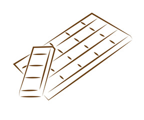 chocolate contour vector illustration isolated