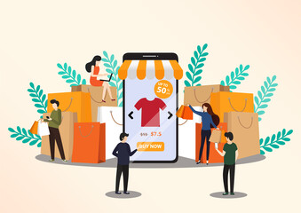 Online shopping concept