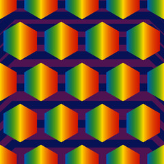 hexagon gradient pattern  vector illustration 
