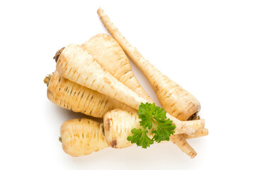 Parsnip isolated on the white background.