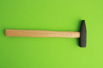 The claw hammer in colorful background