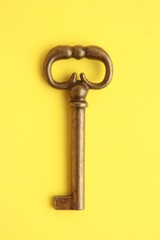 nice antique copper closet key