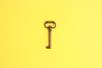 nice antique copper closet key