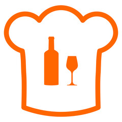 Weinglas und Kochhaube