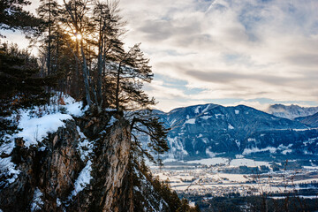 Sonnenaufgang auf dem Berg