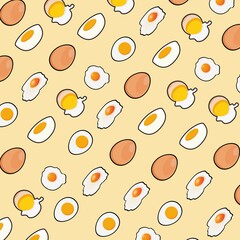 Eggs Pattern Background Vector Image