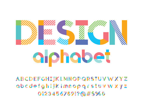 Colorful Stylized Modern Alphabet Design