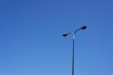 street light lamp blue sky