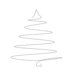 Christmas decoration element tree, vector illustration