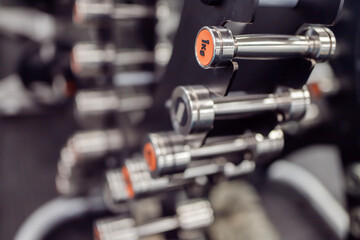 Fototapeta premium weight in the gym with simulator