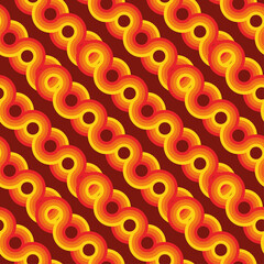 red yellow orange circles pattern 