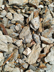 Suelo de piedras de pizarra, textura de piedras