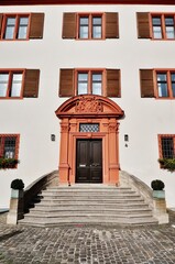 Würzburg, Hof Conti, Hauseingang mit Treppe