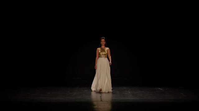  Opera singer on theatre stage