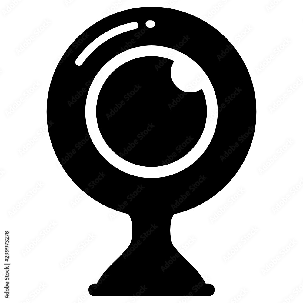 Poster web cam concept, home automation ip camera vector icon design