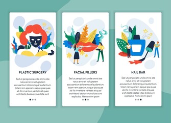 Plastic surgery facial fillers and nail spa web pages templates