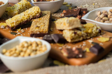 Granola Bars and mixed nuts