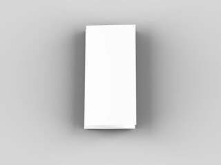 Brochure in A4 format folded to three - mockup. 3d illustartion