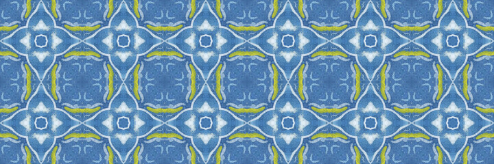 Islamic  ornament pattern design use for fashion design, decor, scrapbooking, fabric, ceramic, napkin print. Traditional Arabian style, blue  geometry of vintage mosaic .
