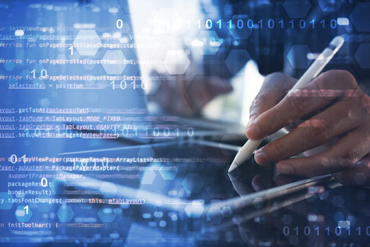 Digital software development concept