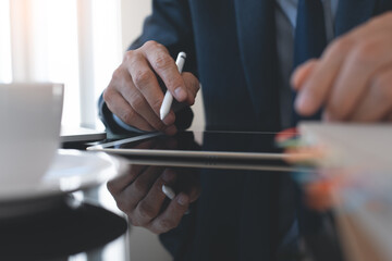 Businessman working in office