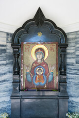 Icon of the mother of God in the Znamenskaya chapel in the Valaam monastery