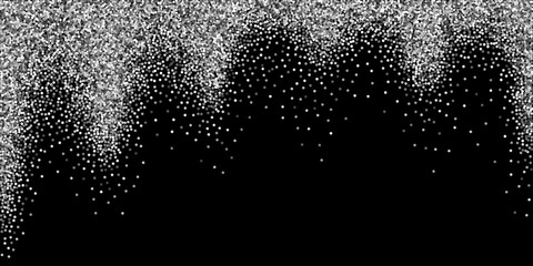 Round silver glitter luxury sparkling confetti. Sc