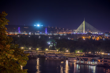 Fototapeta premium Ada Bridge in Belgrade
