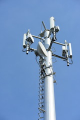 Telecommunication Tower Antennas High Pole Signal Transmission Both Wireless Phone