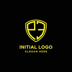 Inspiring company logo designs from the initial letters of the PE shield logo icon. -Vectors