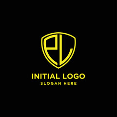 Inspiring company logo designs from the initial letters of the PL shield logo icon. -Vectors